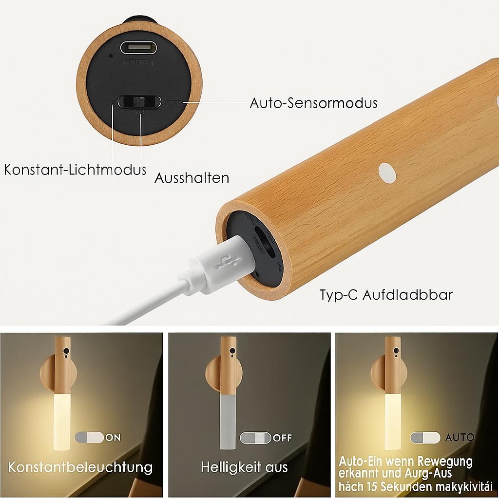 Nie wieder im Dunkeln – selbstklebende Bewegungssensorlampe